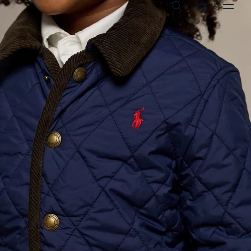 Polo by Ralph Lauren Blue Quilted Kids Jacket - Picture 4 of 10